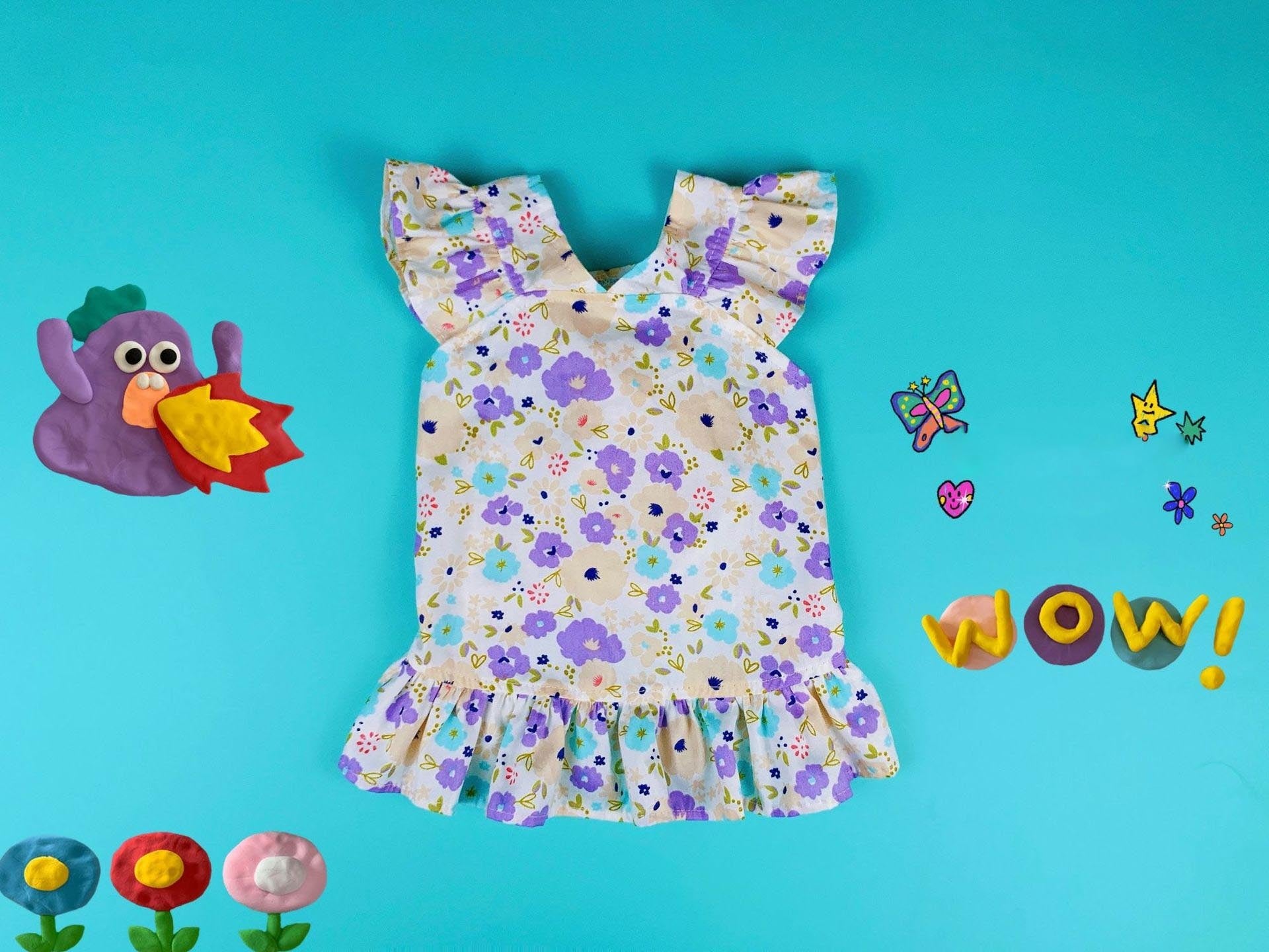 Fashion Simple Pet Floral Flower Skirt