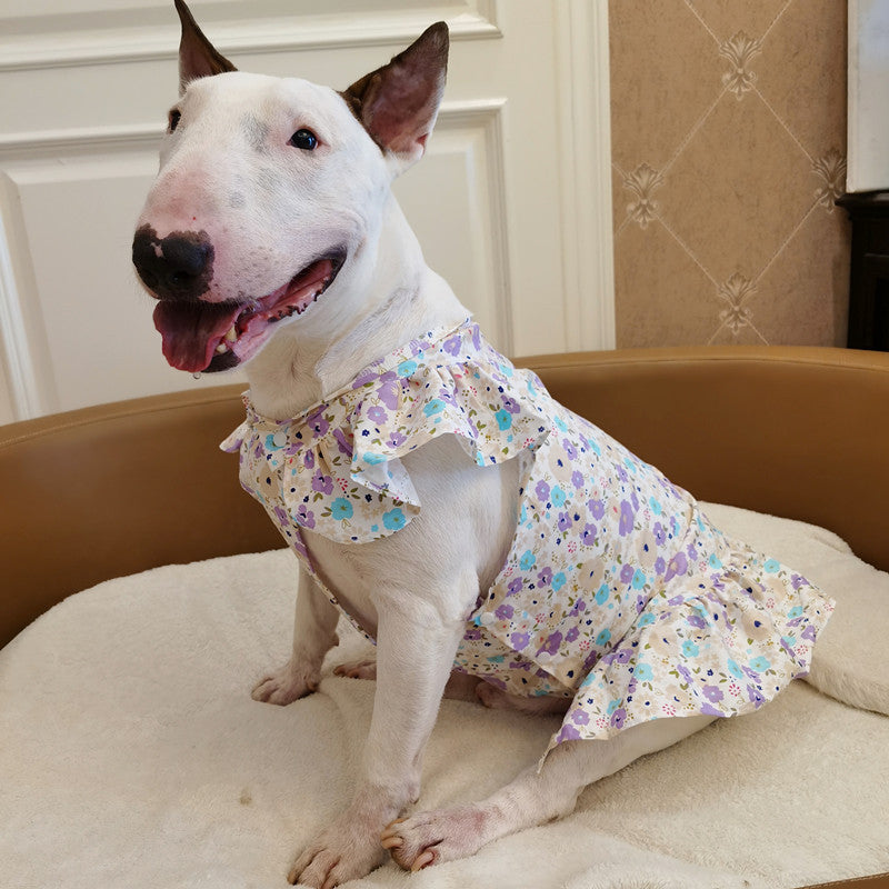 Fashion Simple Pet Floral Flower Skirt